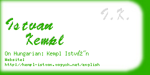 istvan kempl business card